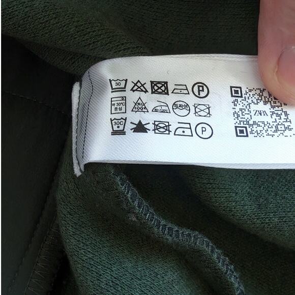 Zara Green Oversized Velvet Double-Breasted Vest Sleeveless Jacket, size S - Picture 9 of 10